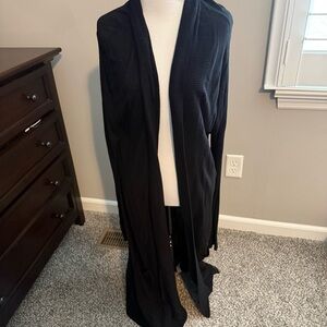 Nordstrom Black Open Front Sweater Cape